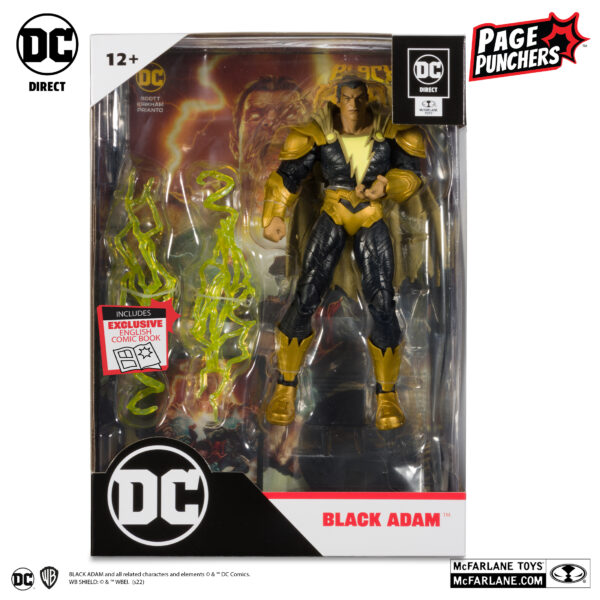 STL225566_2 DC DIRECT BLACK ADAM WV1 BLACK ADAM 7IN AF W/COMIC