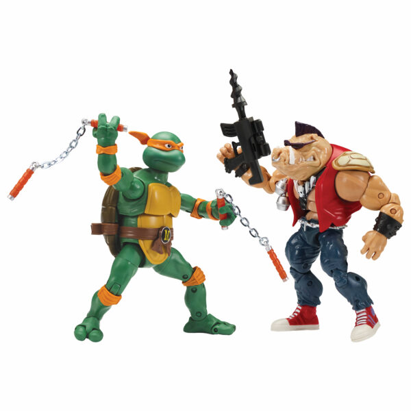 STL230566_3 TMNT CLASSIC MIKEY VS BEBOP 2PK AF