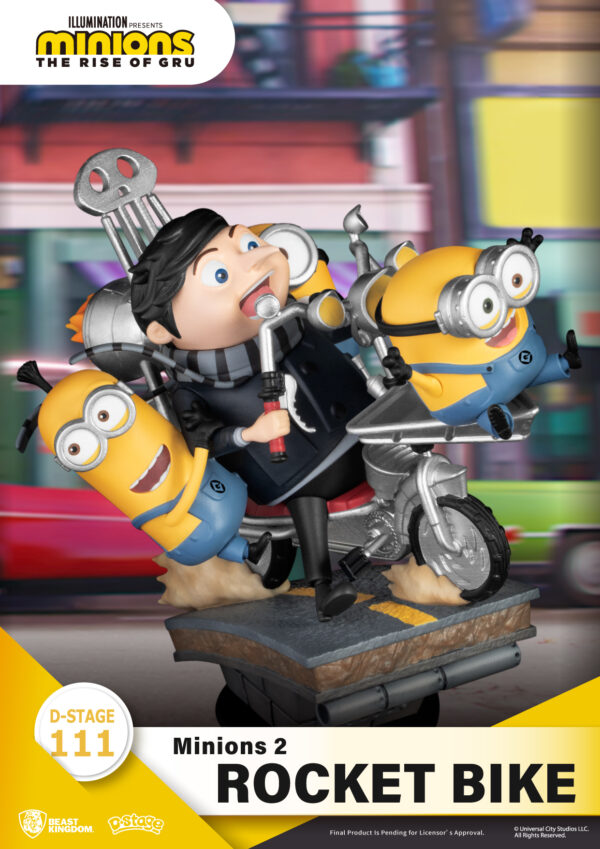 STL231011_5 MINIONS 2 DS-111 ROCKET BIKE D-STAGE SER 6IN STATUE