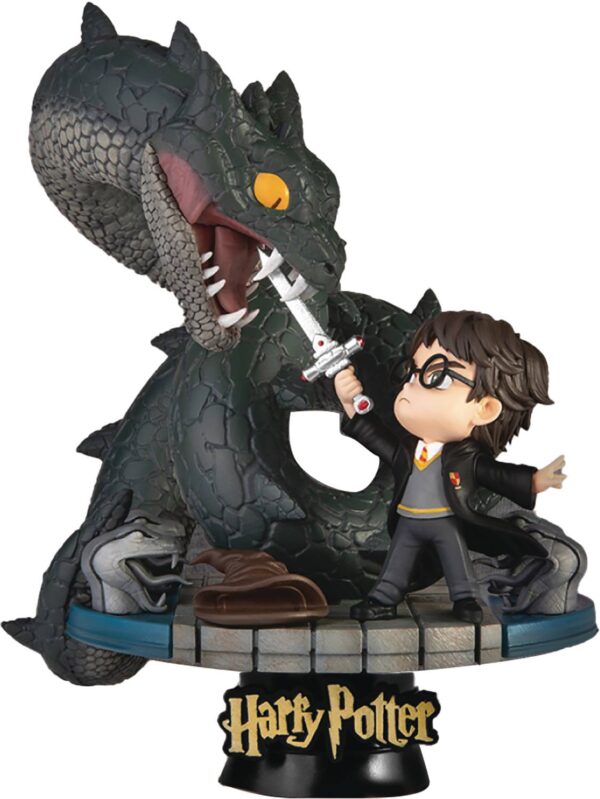 STL236566 HARRY POTTER DS-123 HARRY VS BASILISK DIORAMA STAGE 6IN STATUE
