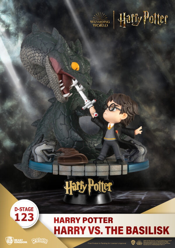 STL236566_1 HARRY POTTER DS-123 HARRY VS BASILISK DIORAMA STAGE 6IN STATUE