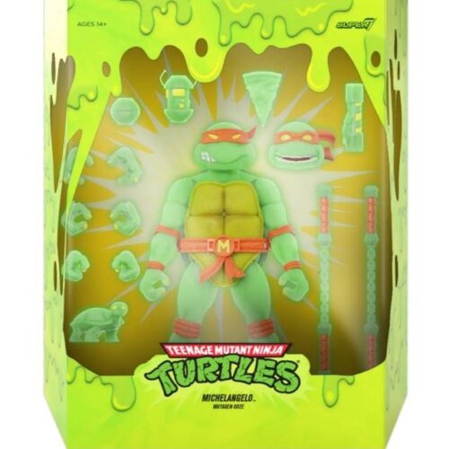 STL243279 TMNT ULTIMATES MICHAELANGELO MUTAGEN OOZE GLOW FIG