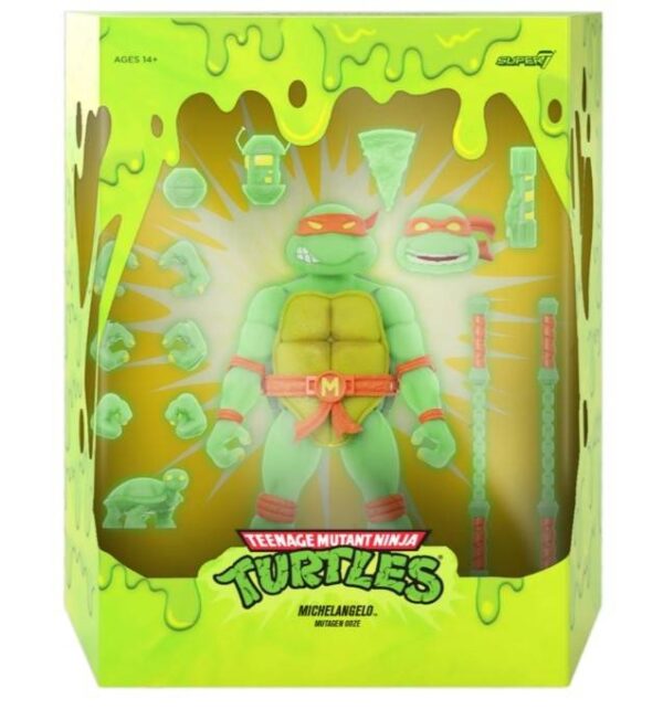 TMNT ULTIMATES MICHAELANGELO MUTAGEN OOZE GLOW FIG