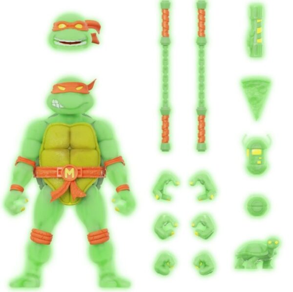 TMNT ULTIMATES MICHAELANGELO MUTAGEN OOZE GLOW FIG