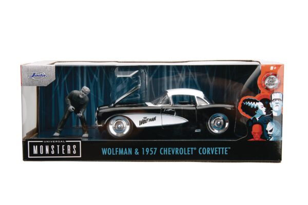 HWR 1957 CHEVY CORVETTE W/WOLFMAN 1/24 DIE-CAST VEH