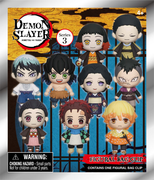 DEMON SLAYER 24PC SERIES 3 3D FOAM BAG CLIP ( EACH )