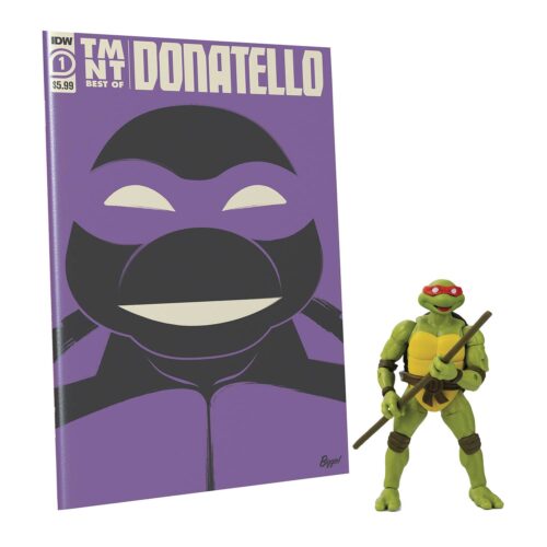STL270198 TMNT BEST OF DONATELLO IDW COMIC BOOK & BST AXN 5IN AF