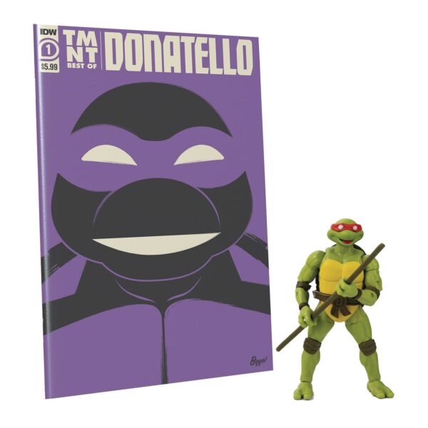 STL270198 TMNT BEST OF DONATELLO IDW COMIC BOOK & BST AXN 5IN AF