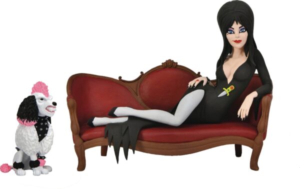 STL273688 ELVIRA TOONY TERRORS ELVIRA ON COUCH 6IN AF