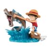 STL276700 ONE PIECE LOG STORIES MONKEY D LUFFY VS SEA MONSTER FIG