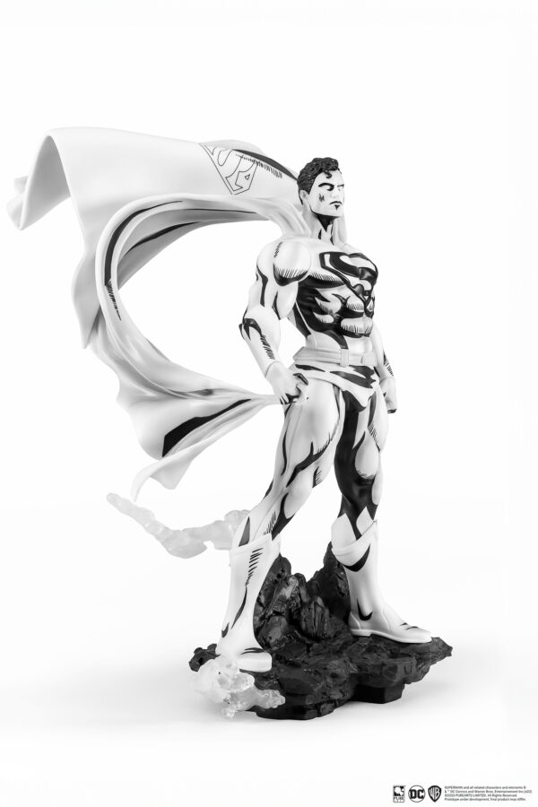 STL277967_1 SDCC 2024 DC HEROES SUPERMAN B&W PX PVC 1/8 STATUE