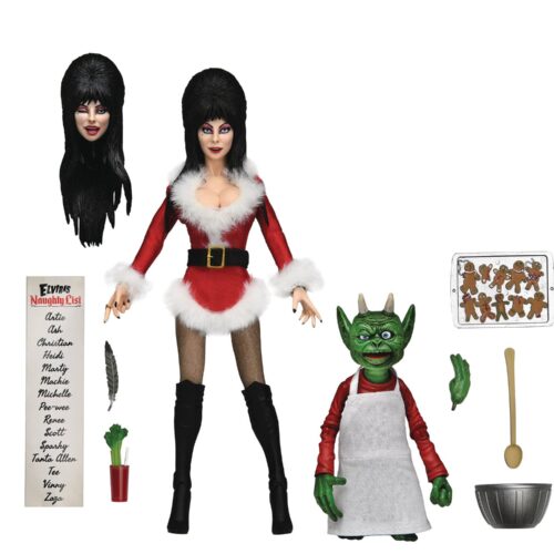 STL291309-1 ELVIRA VERY SCARY XMAS 8IN CLOTHED AF
