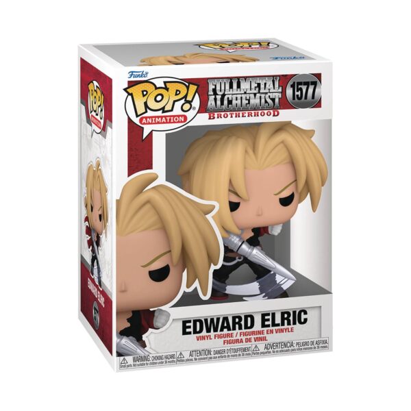 STL296261 POP ANIMATION FULLMETALALCHEM BROHOOD E ELRIC W/BLADE VIN FIGURE
