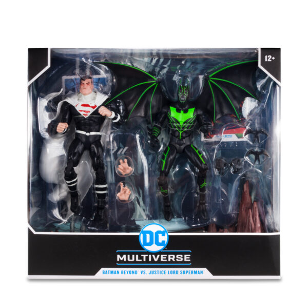STL300315_1 DC COLLECTOR 7IN BATMAN BEYOND V JL SUPERMAN AF 2PK