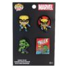 FUNKO POP 4PK PIN MARVEL WOLVERINE 50TH ANNI