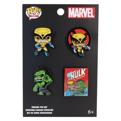 STL300737 FUNKO POP 4PK PIN MARVEL WOLVERINE 50TH ANNI