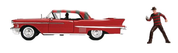 HWR NIGHTMARE ON ELM ST 58 CADILLAC W/FREDDY FIG 1/24 VEH