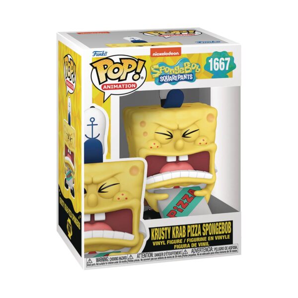 STL303626 POP TV SPONGEBOB SQUAREPANTS 25TH SPONGEBOB W PIZZA VIN FIG