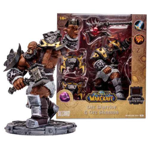 STL304286_9 WARCRAFT 6IN WV1 ORC SHAMAN/WARRIOR EPIC AF