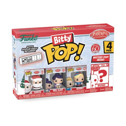 STL308759 BITTY POP RUDOLPH SANTA 4PK