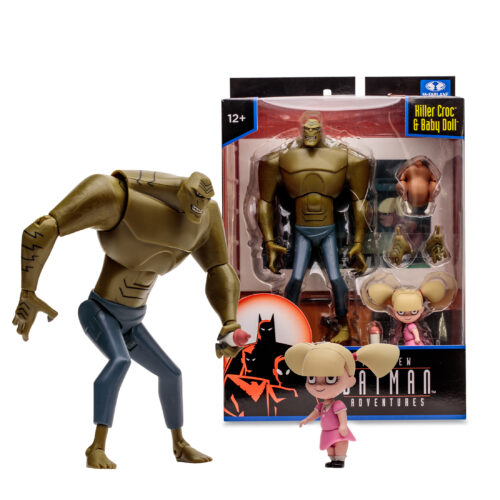 STL312764_3 DC NEW BATMAN ADV 6IN WV1 KILLER CROC W/ BABY DOLL AF