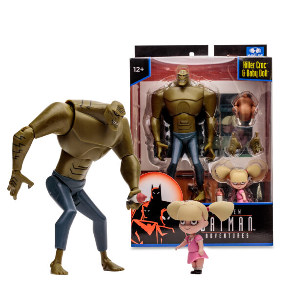 STL312764_3 DC NEW BATMAN ADV 6IN WV1 KILLER CROC W/ BABY DOLL AF