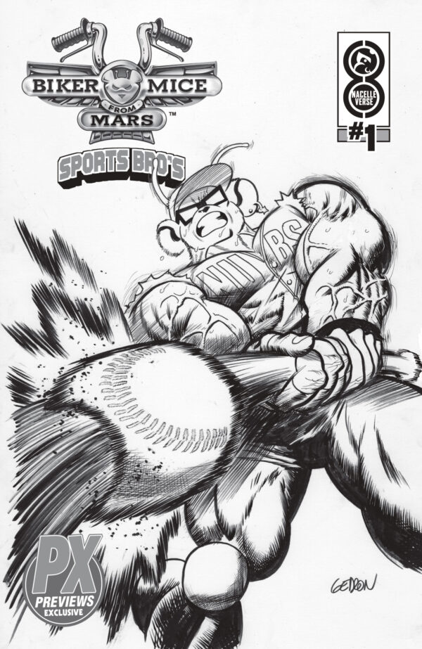 BIKER MICE FROM MARS SPORTS BROS THROTTLE PX AF B&W