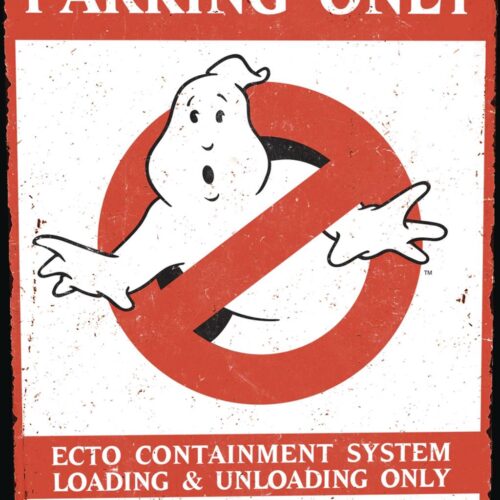 STL323000 GHOSTBUSTERS PARKING METAL SIGN