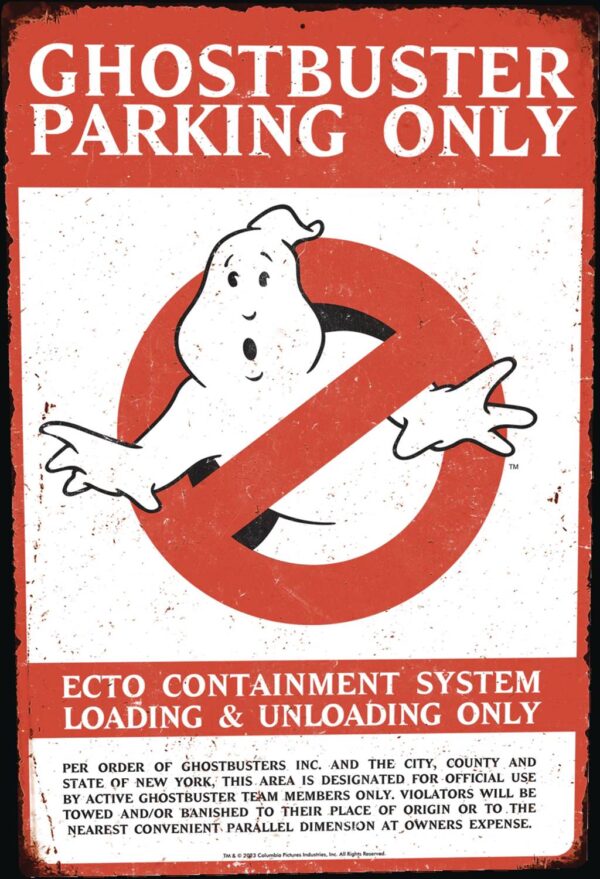 STL323000 GHOSTBUSTERS PARKING METAL SIGN