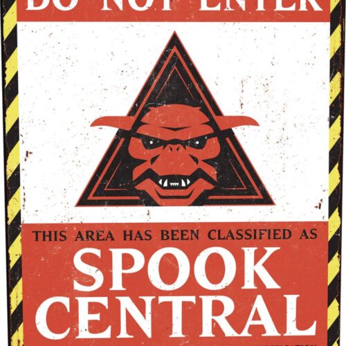 GHOSTBUSTERS SPOOK CENTRAL METAL SIGN