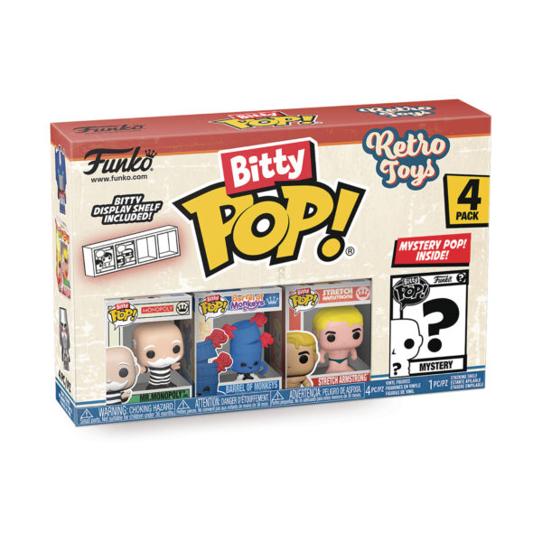 BITTY POP RETRO TOYS MR MONOPOLY 4PK FIG