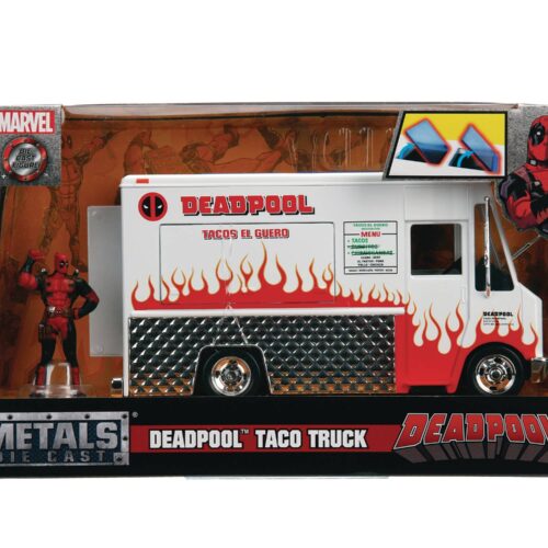 STL329403 HOLLYWOOD RIDES DEADPOOL FOOD TRUCK 1/24 DIE-CAST VEHICLE