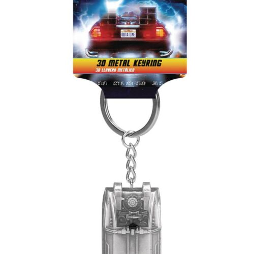 BACK TO THE FUTURE DELOREAN 3D METAL KEYCHAIN