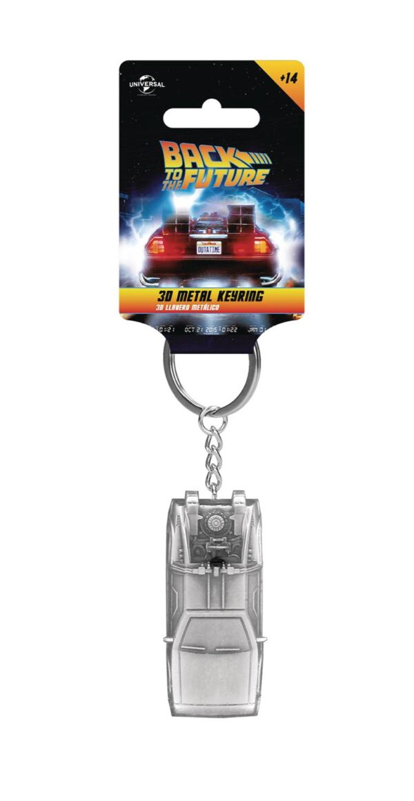 STL336931 BACK TO THE FUTURE DELOREAN 3D METAL KEYCHAIN