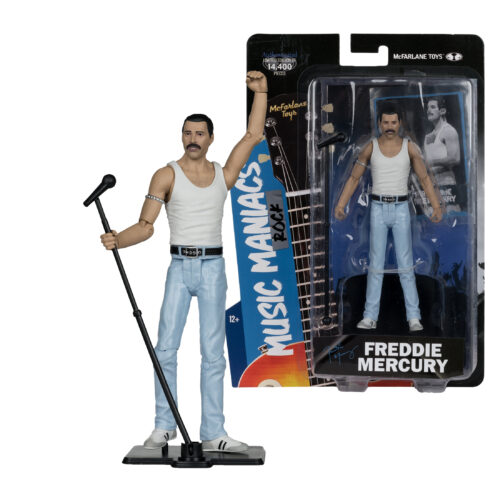 STL341196_4 MUSIC MANIACS WV3 ROCK & ROLL FREDDIE MERCURY 6IN FIGURE