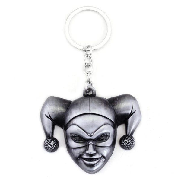 DC COMICS HARLEY QUINN HEAD PEWTER KEYRING