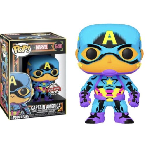 POP Black Light Captain America Vinyl Figure