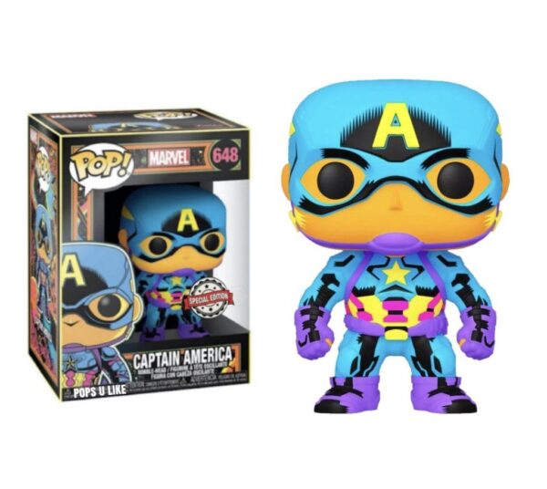 POP Black Light Captain America Vinyl Figure