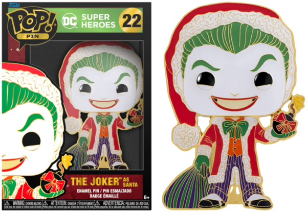POP SIZED PIN DC HOLIDAY JOKER