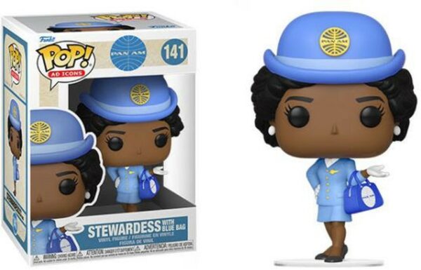POP AD ICONS PAN AM STEWARDESS W/ BU BAG VINYL FIG