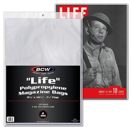 1111BW857 LIFE MAGAZINE BAGS (PACK OF 100)