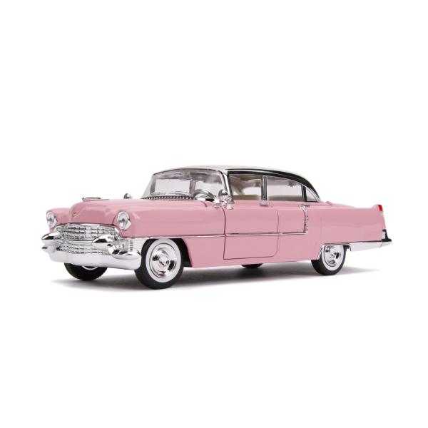 STL242177_2 HWR 1955 PINK CADILLAC FLEETWOOD W/ ELVIS 1/24 DIE-CAST VEH