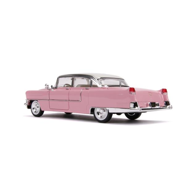 STL242177_4 HWR 1955 PINK CADILLAC FLEETWOOD W/ ELVIS 1/24 DIE-CAST VEH