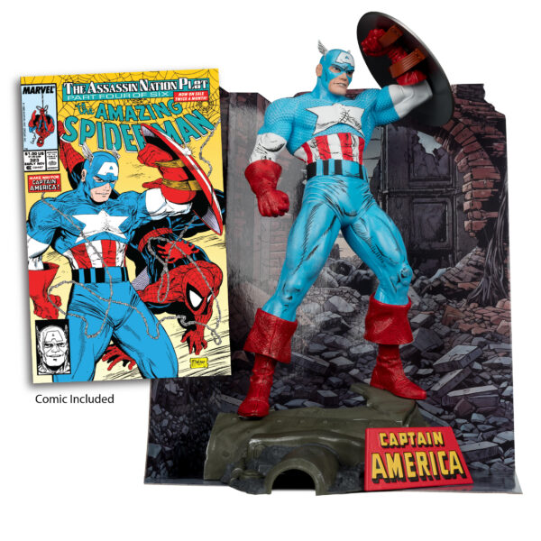 MCFARLANE MARVEL WV1 ASM #323 CAPTAIN AMERICA 1/6 SCALE FIG