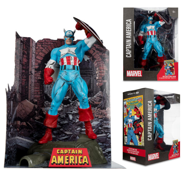 MCFARLANE MARVEL WV1 ASM #323 CAPTAIN AMERICA 1/6 SCALE FIG