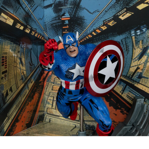 MCFARLANE MARVEL WV2 CAPTAIN AMERICA #100 1/10 SCALE FIG