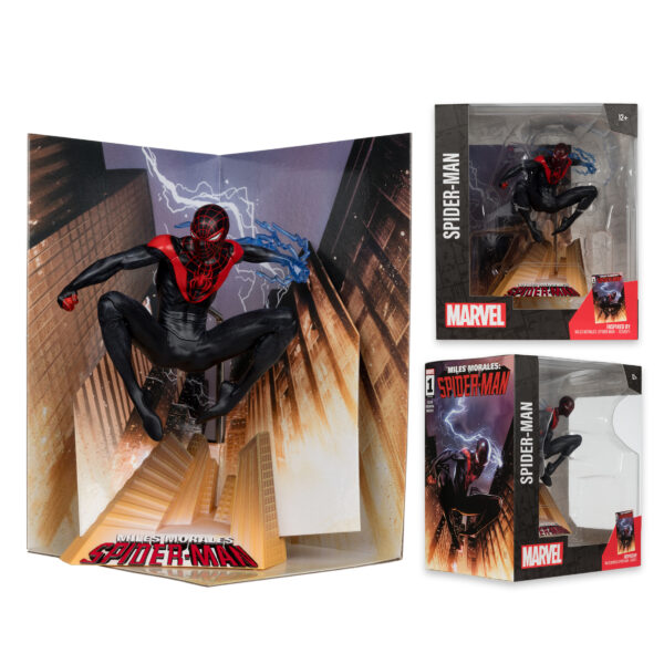 STL350895_3 MCFARLANE MARVEL WV2 MILES MORALES #1 1/10 SCALE FIG