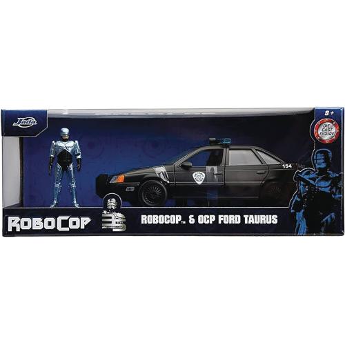 ROBOCOP 1986 FORD TAURUS CHROME W/ FIG 1/24 DIE-CAST VEHICLE