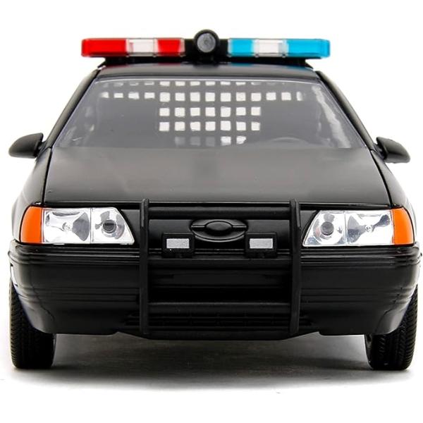 STL360726_1 ROBOCOP 1986 FORD TAURUS CHROME W/ FIG 1/24 DIE-CAST VEHICLE