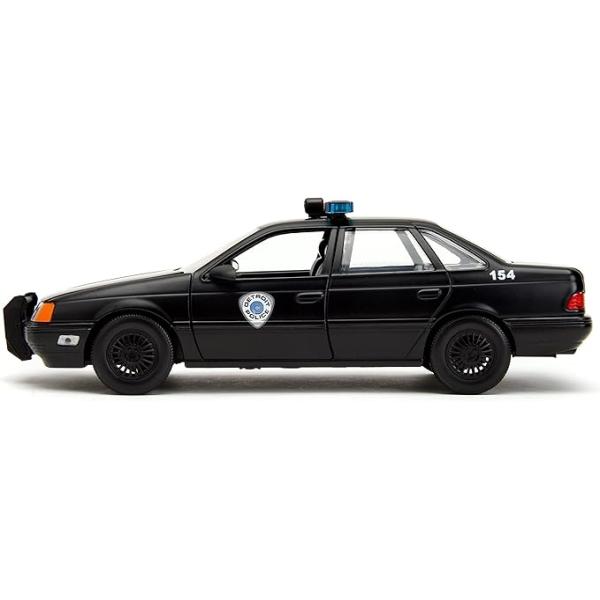 STL360726_3 ROBOCOP 1986 FORD TAURUS CHROME W/ FIG 1/24 DIE-CAST VEHICLE